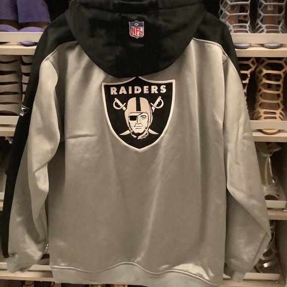 Men’s Oakland Raiders Reebok NFL Hoodie Size Large - Picture 2 of 2